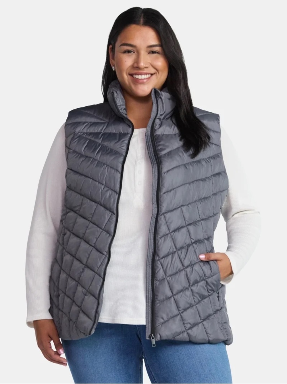 Big Chill Women’s Chevron Quilted Puffer Vest NWT